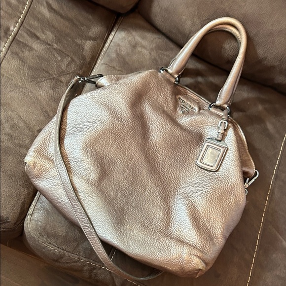 Prada Shimmering Brown Leather Tote - Picture 9 of 11
